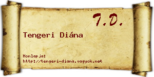 Tengeri Diána névjegykártya